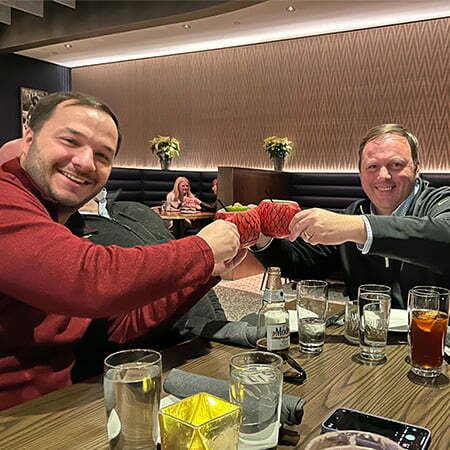 Frank & Kevin Toasting